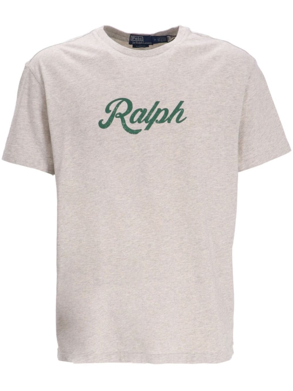 Shop Polo Ralph Lauren Poloralph Lauren T-shirt Con Stampa Logo In Grigio