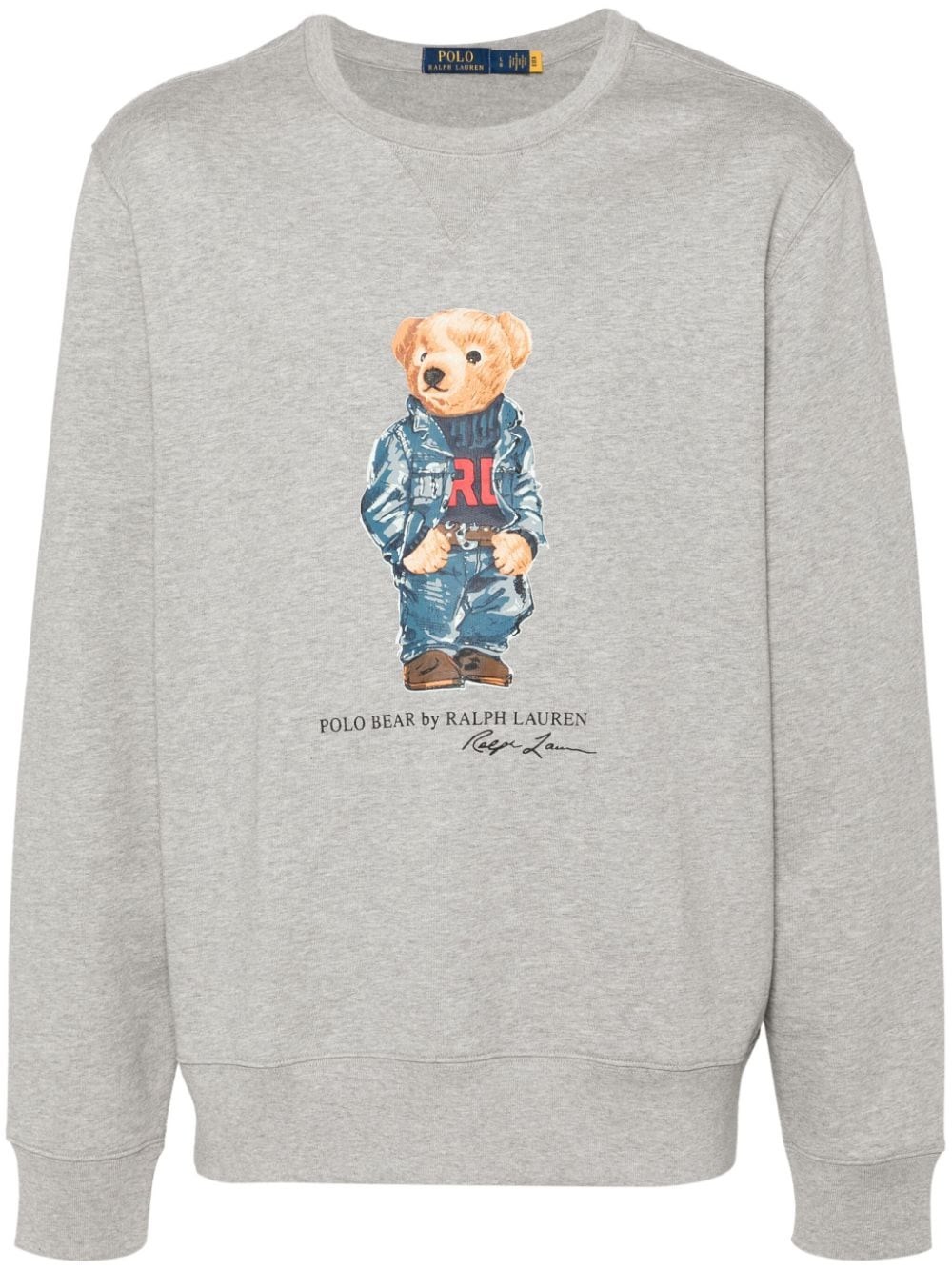 Shop Polo Ralph Lauren Felpa Con Stampa Polo Bear In Blu