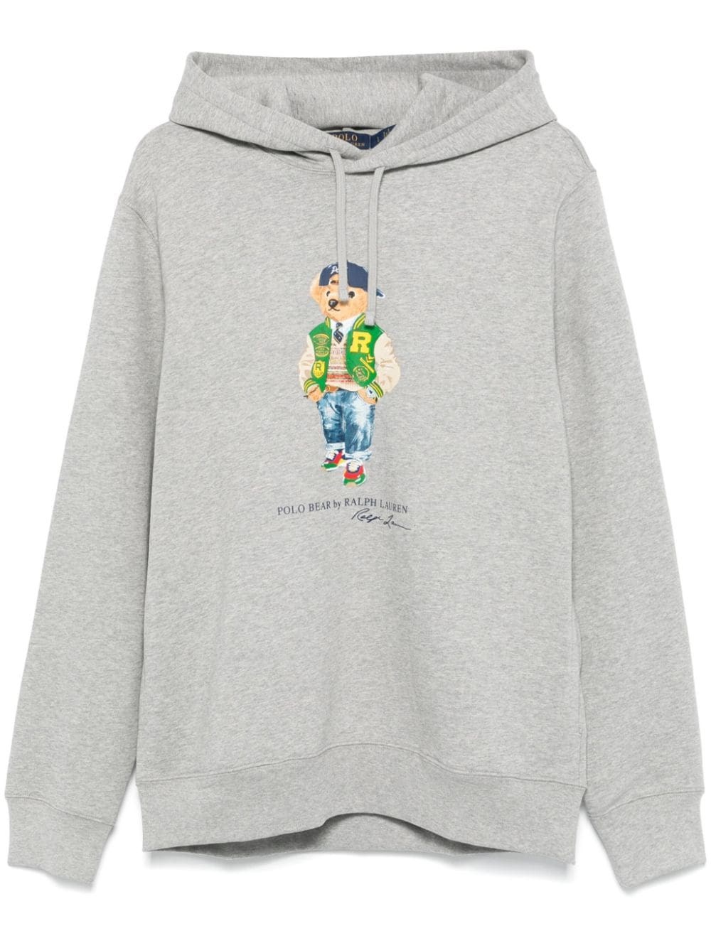 Shop Polo Ralph Lauren Felpa Con Motivo Polo Bear In Grigio