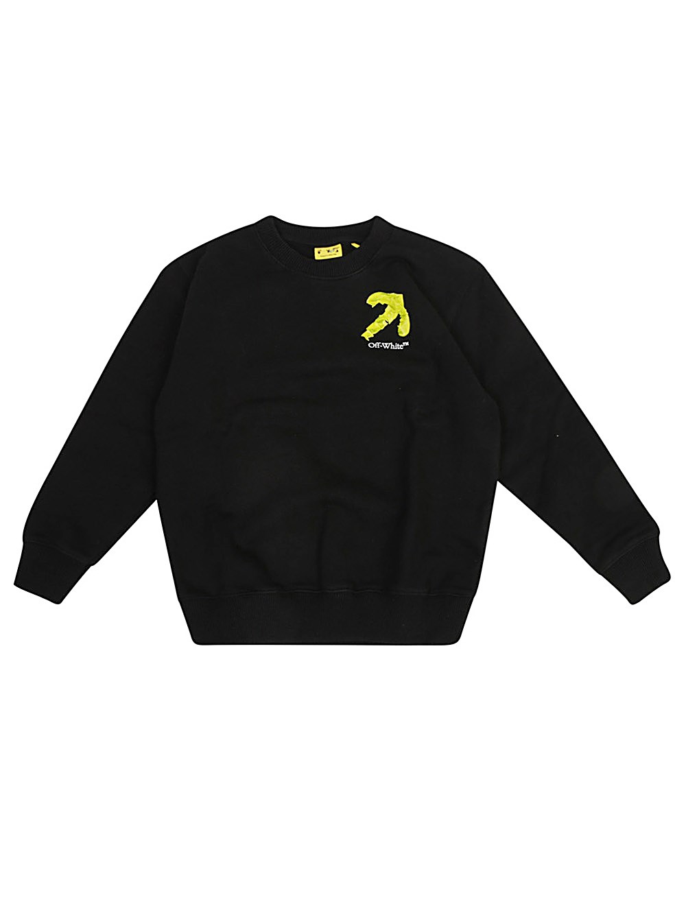 Shop Off-white Kids Felpa Con Stampa Arrow In Nero