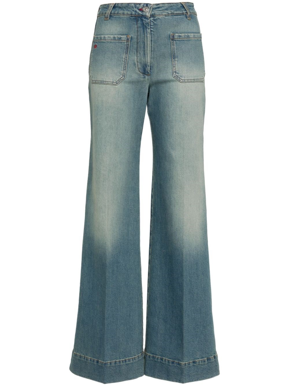 Shop Victoria Beckham Jeans Alina In Blu