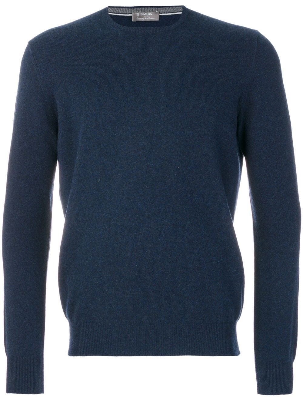 Shop Barba Pullover A Girocollo In Nero