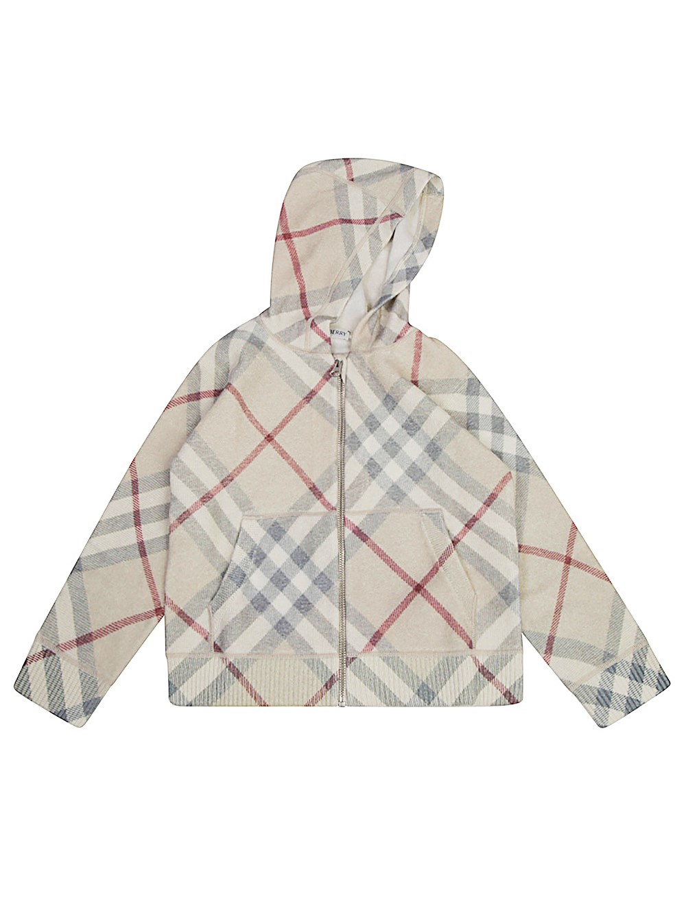 Shop Burberry Kids Felpa Con Cappuccio In Bianco