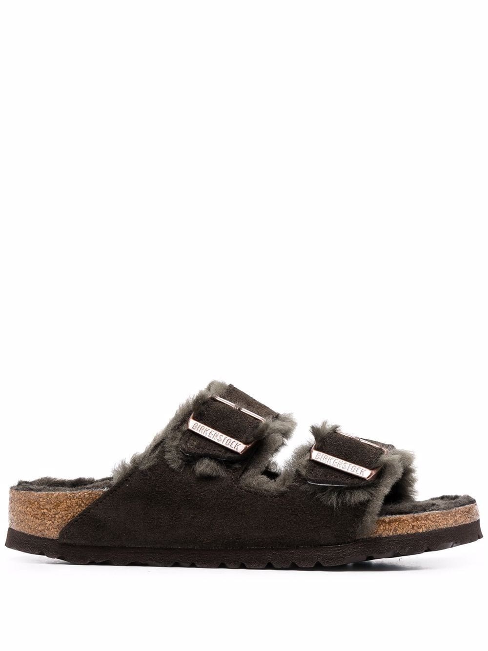 Shop Birkenstock Sandali Con Doppia Fibbia In Marrone