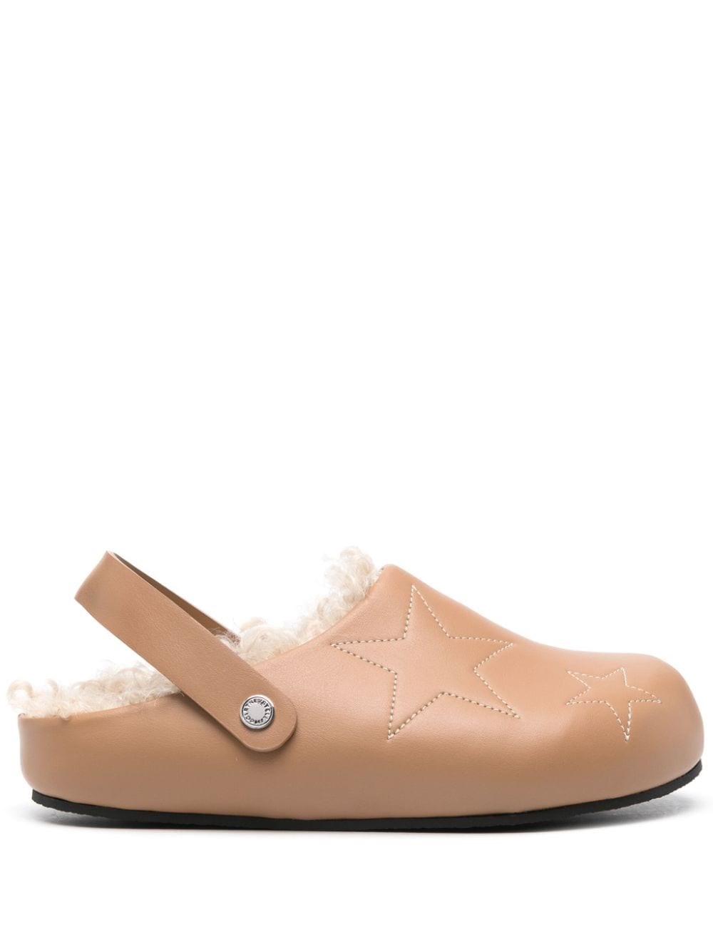 Shop Stella Mccartney Slippers Con Ricamo In Marrone