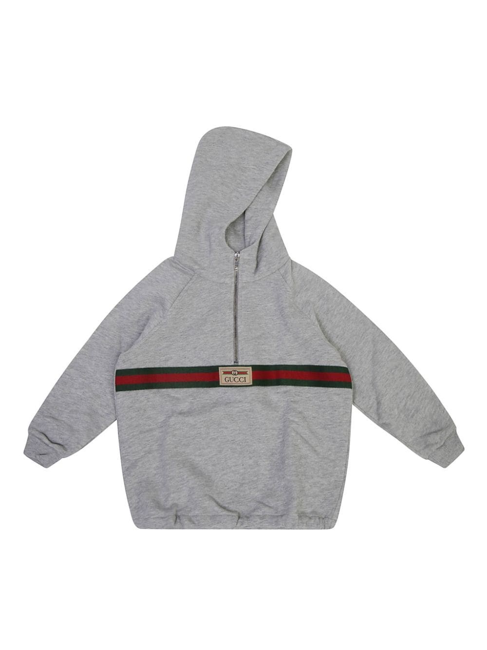 Gucci Kids Felpa Con Cappuccio In Gray