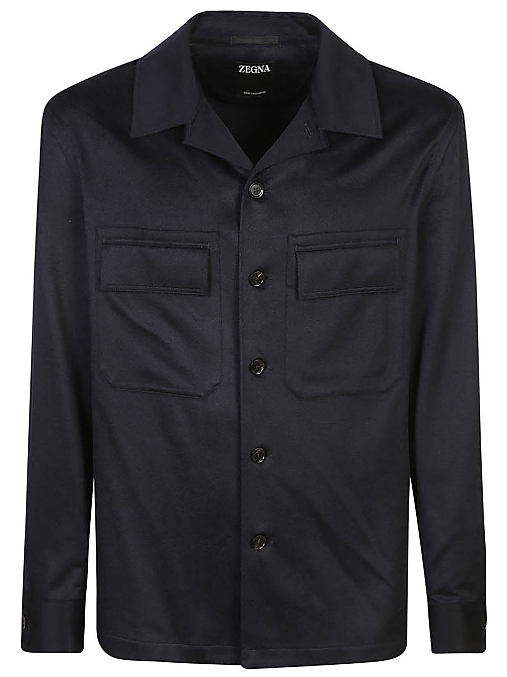 Shop Zegna Camicia Con Abbottonatura In Nero