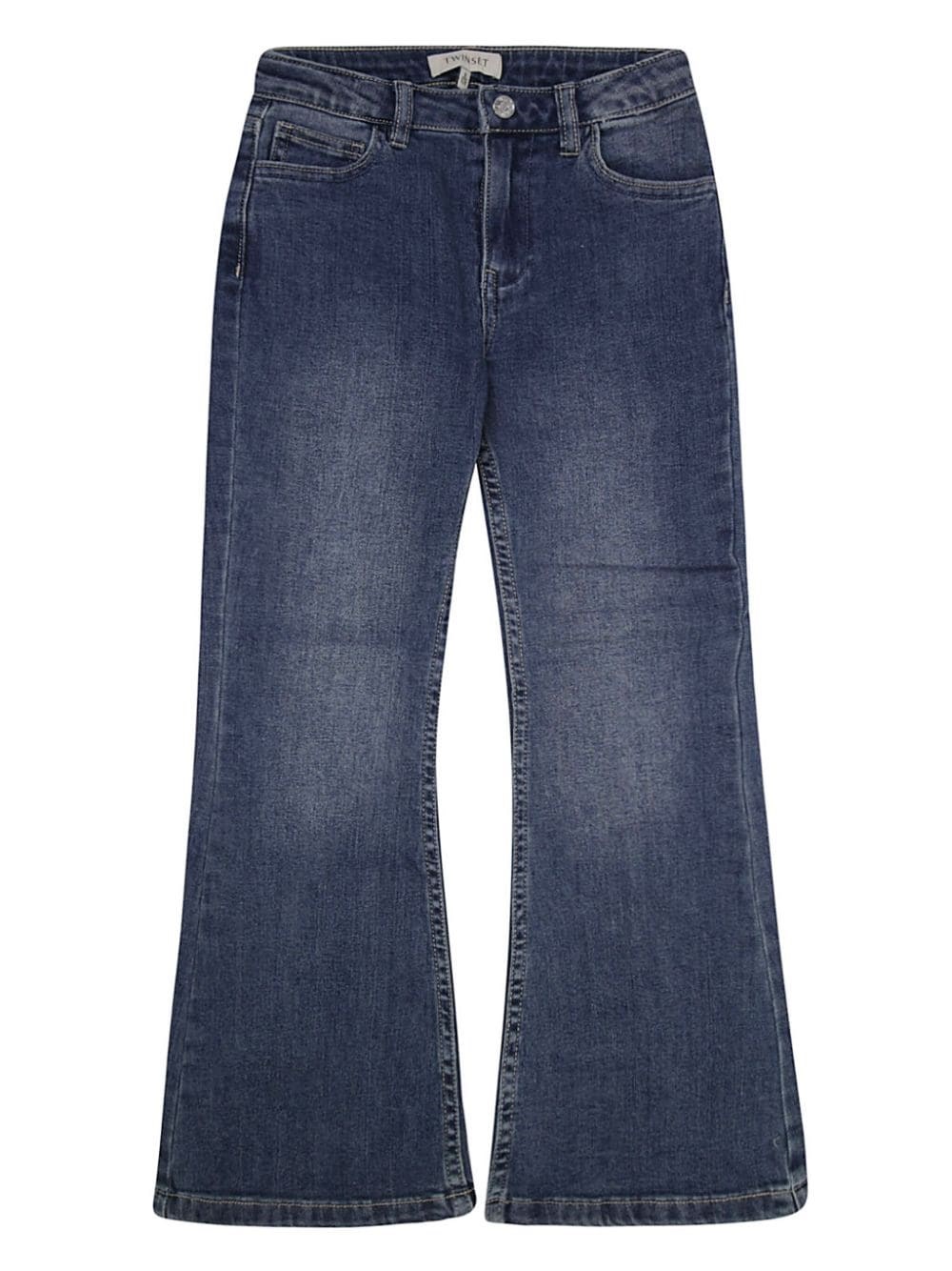 Shop Twinset Kids Jeans Svasati In Blu