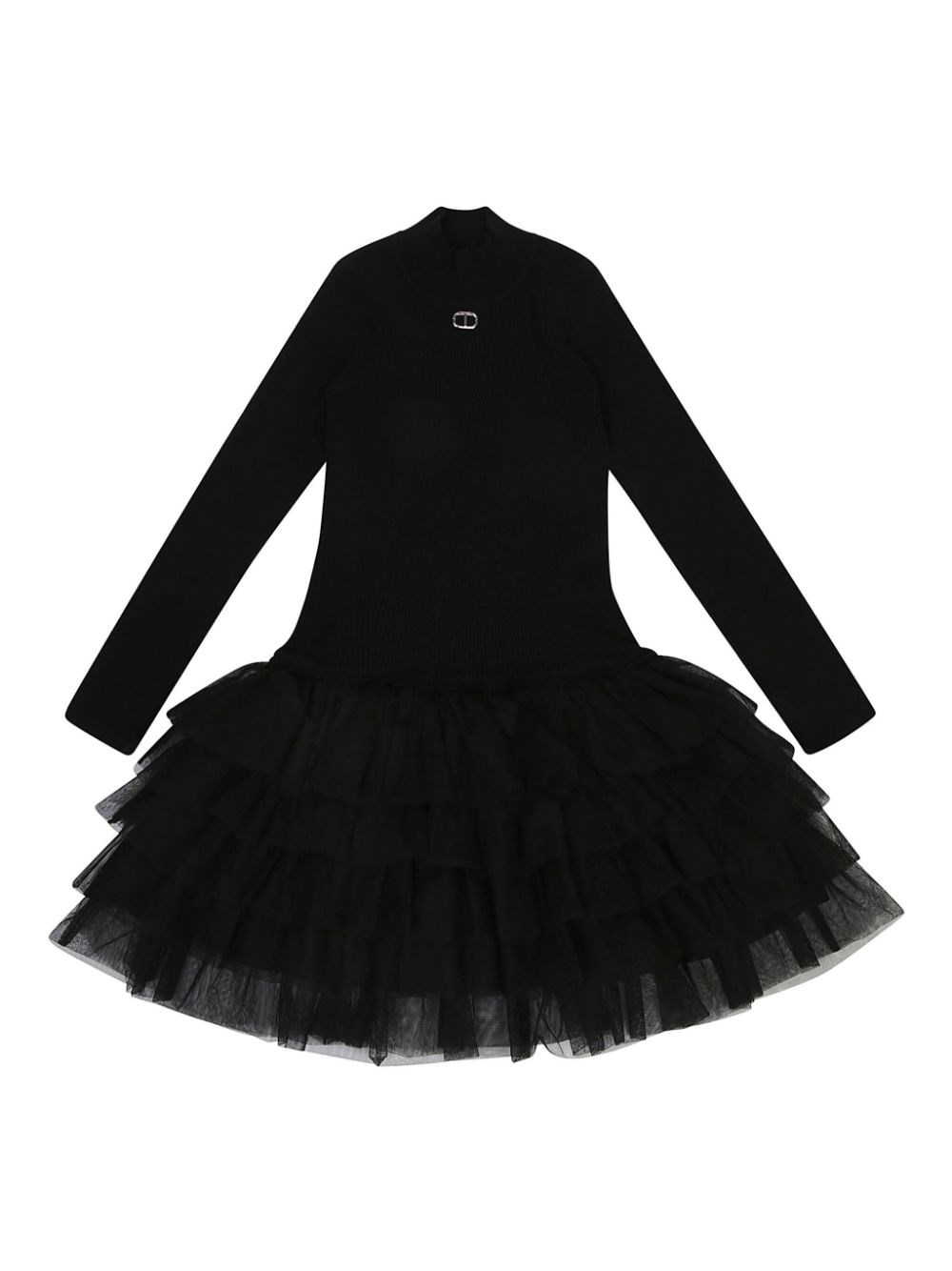 Shop Twinset Kids Abito Con Inserti In Nero