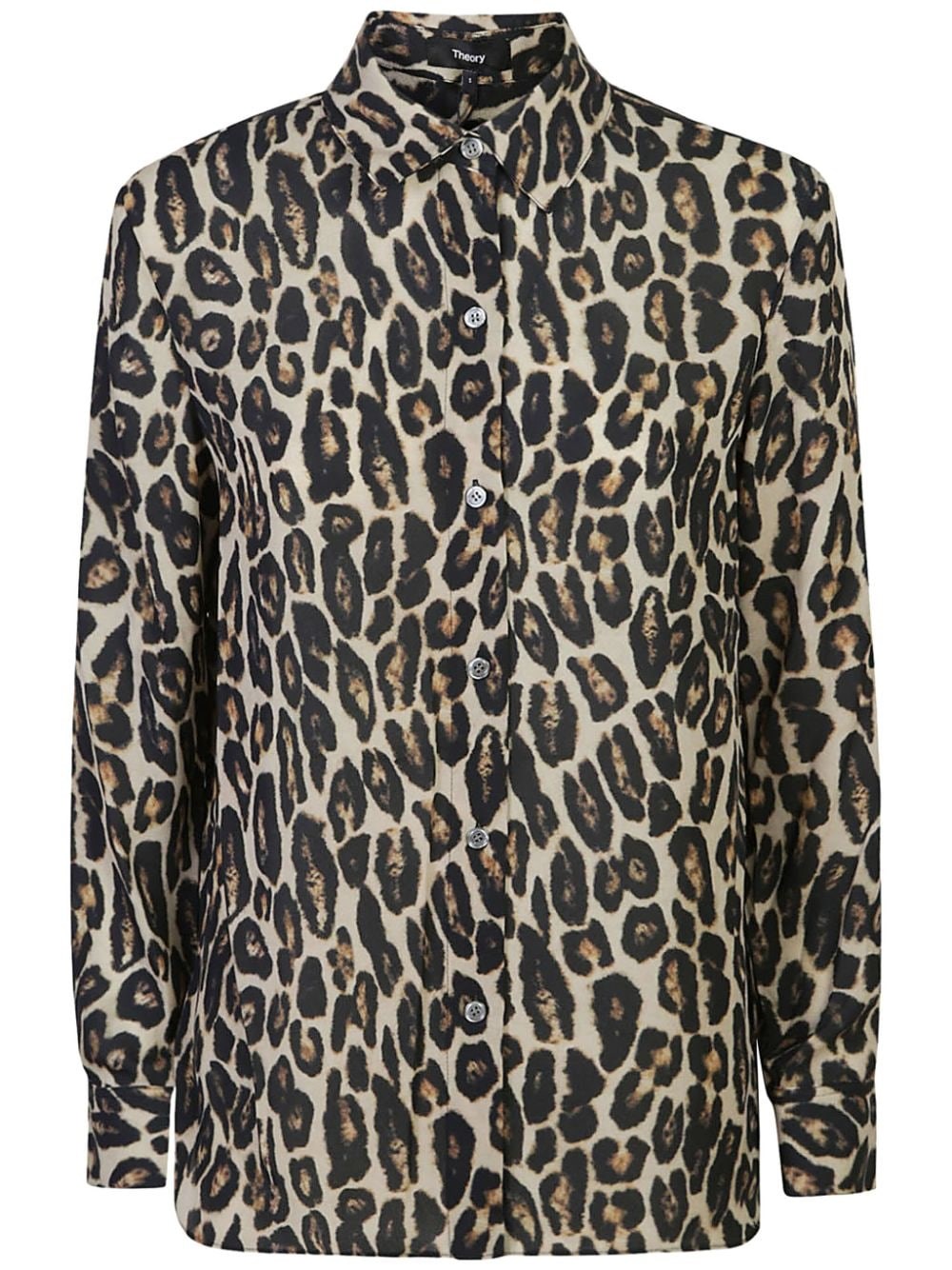 Shop Theory Camicia Leopardata In Bianco