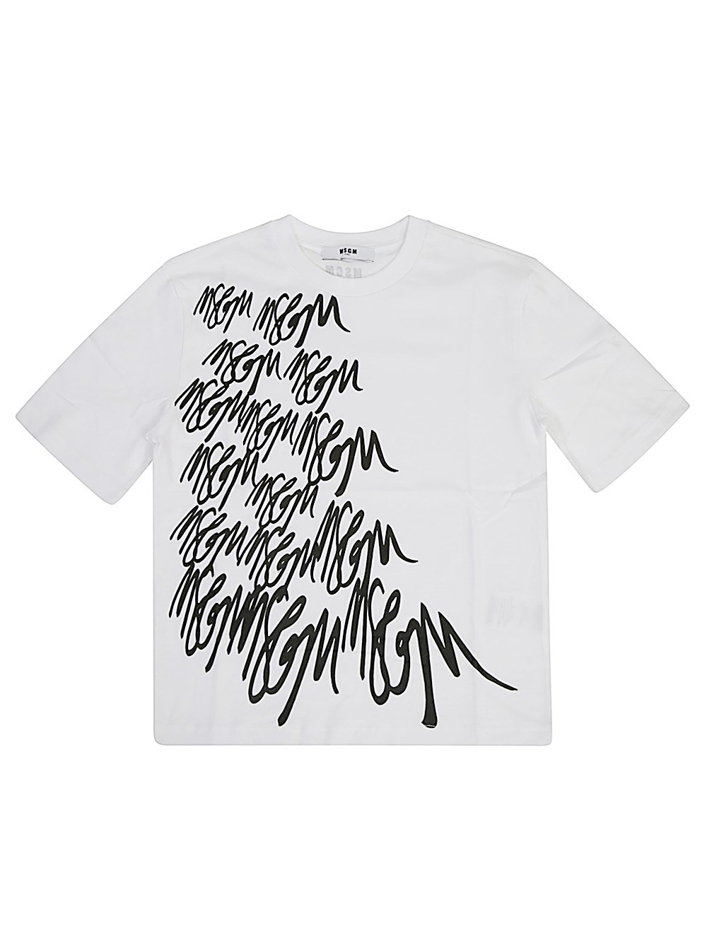 Shop Msgm Kids T-shirt Con Stampa In Bianco