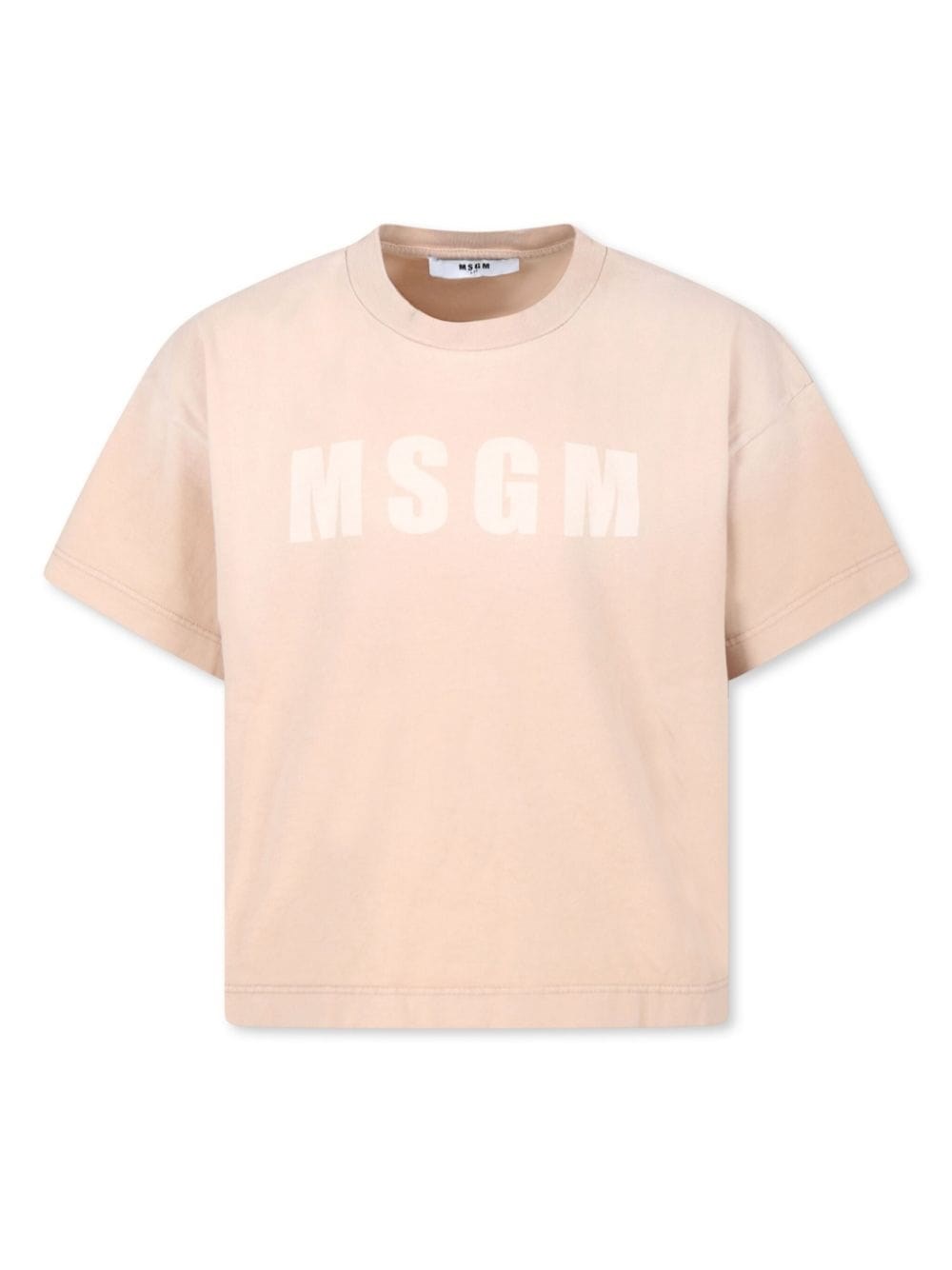 Shop Msgm Kids T-shirt Con Stampa In Bianco