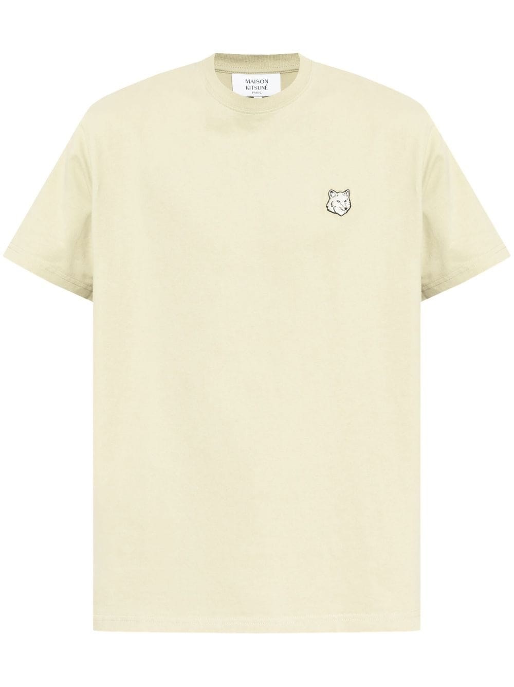 Shop Maison Kitsuné T-shirt Con Applicazione Bold Fox Head In Grigio