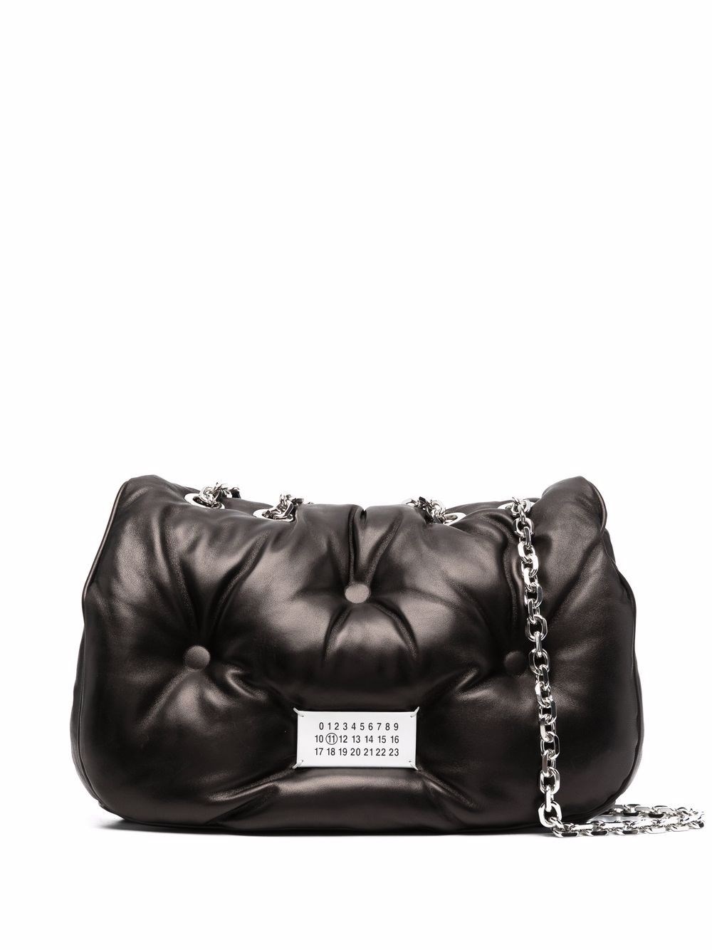 Shop Maison Margiela Borsa A Spalla Glam Slam Media Con Bat In Nero