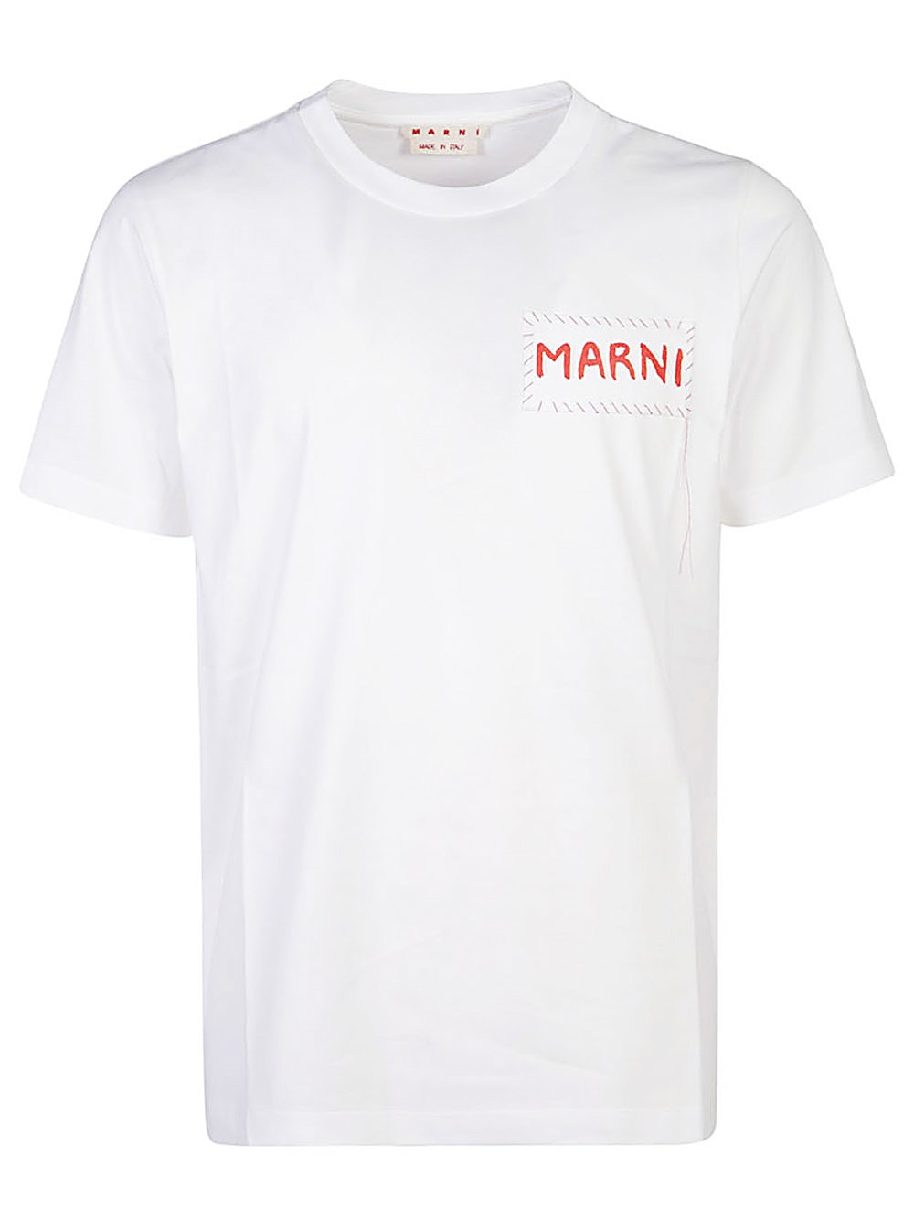 Shop Marni T-shirt Con Applicazione  In Bianco