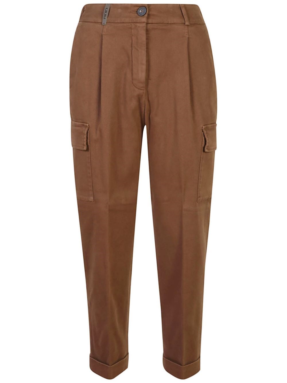 Shop Peserico Pantaloni Con Tasche Cargo In Marrone