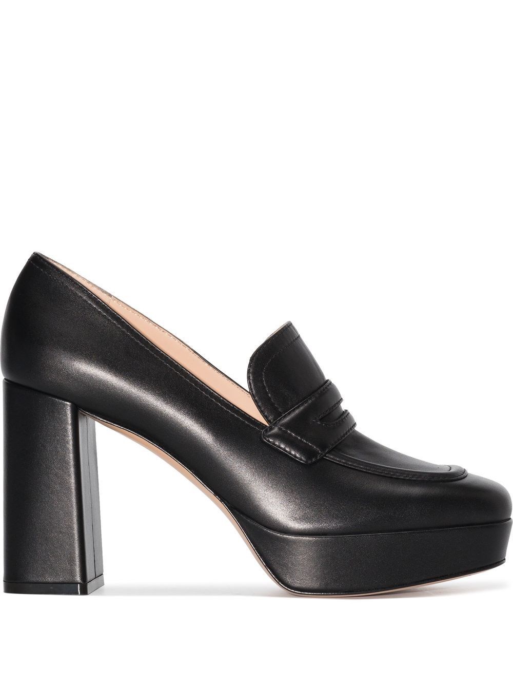 Shop Gianvito Rossi Mocassini 100mm In Nero