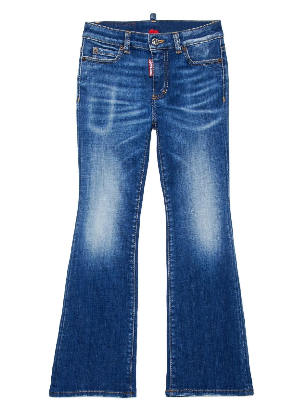 Shop Dsquared2 Kids Jeans Svasati A Vita Media In Blu