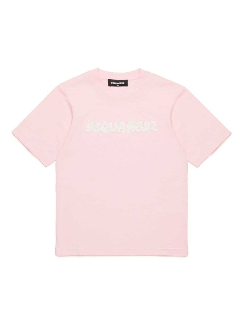 Shop Dsquared2 Kids T-shirt Con Ricamo In Marrone