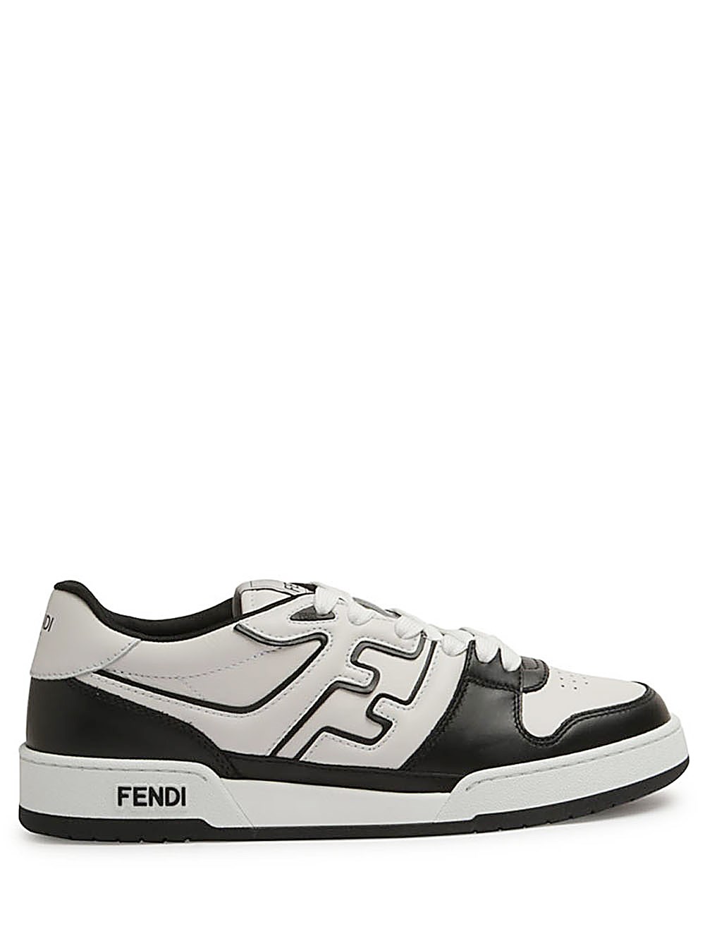 Shop Fendi Sneaker  Match Low Top In Pelle Nera In Nero