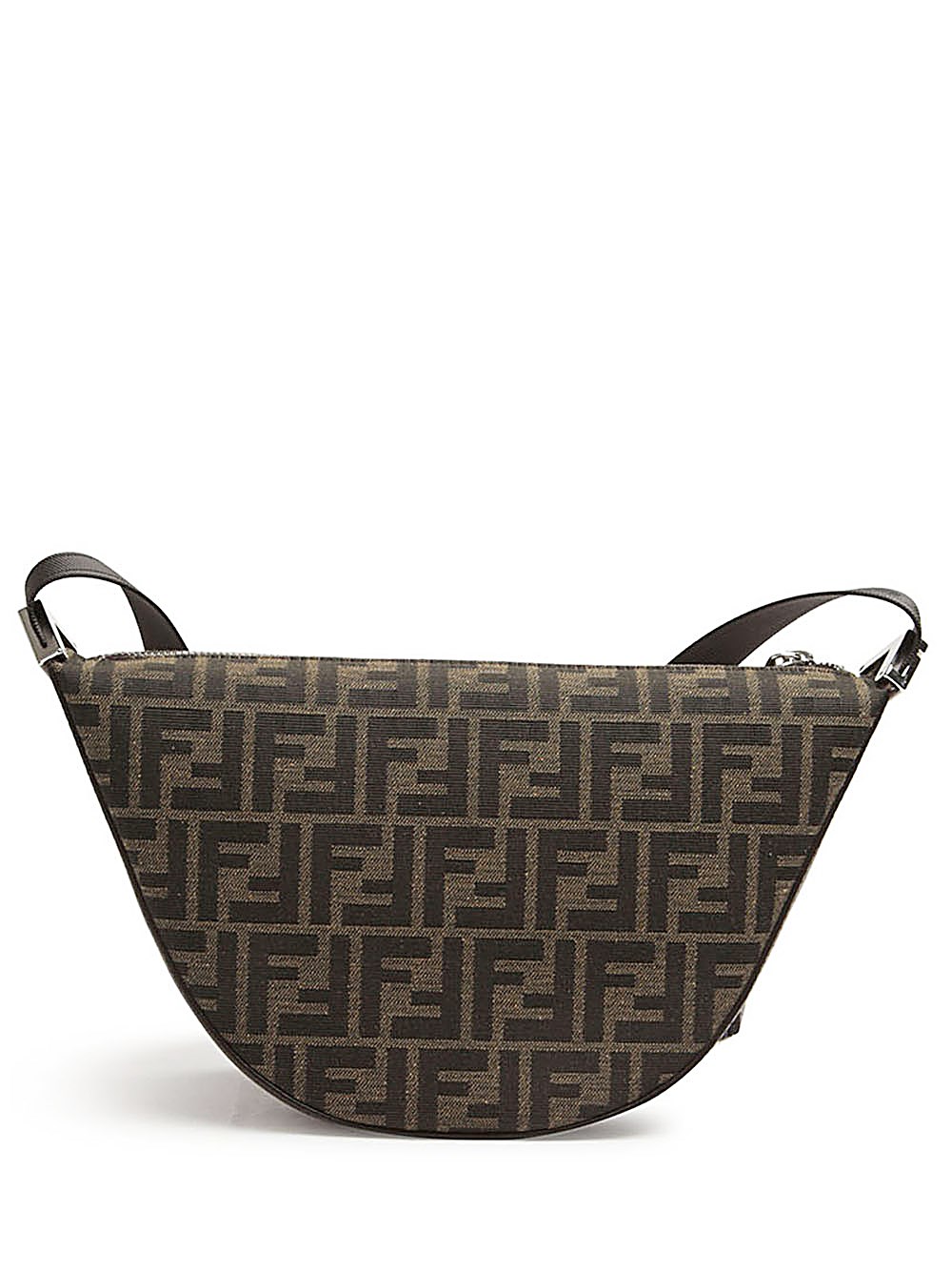 Shop Fendi Melon Small Ff Jacquard Borsa In Jacquard Ff Marrone