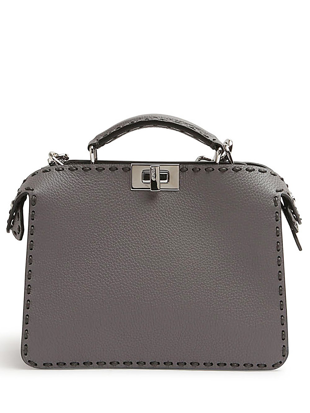 Shop Fendi Borsa Mini "peekaboo Iseeu" In Grigio