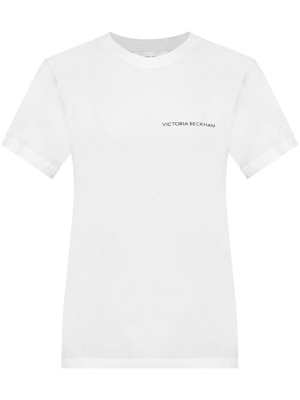 Shop Victoria Beckham Vittoria Beckham T-shirt Con Stampa Logo In Bianco