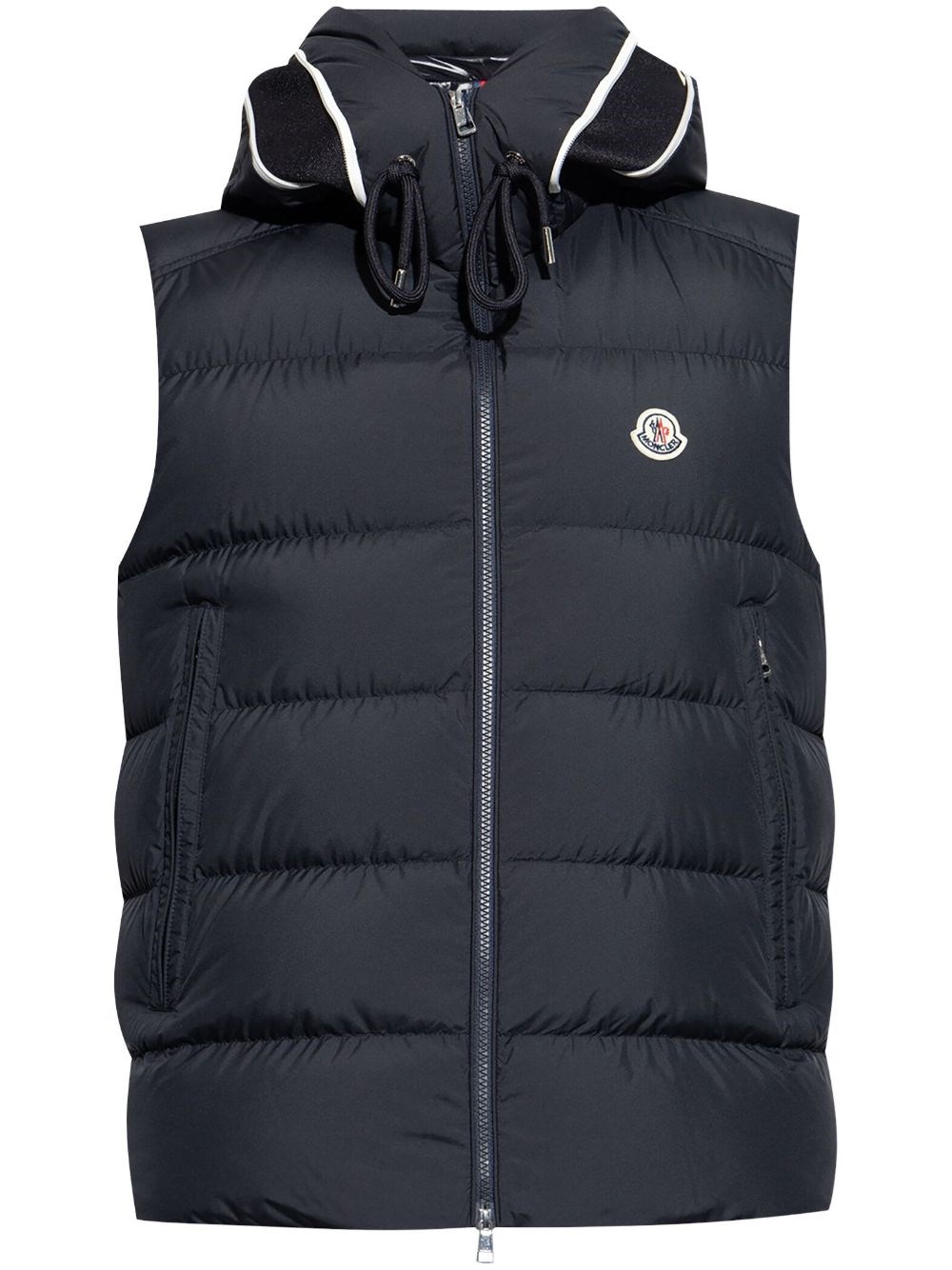 Shop Moncler Gilet Cardamine In Blu