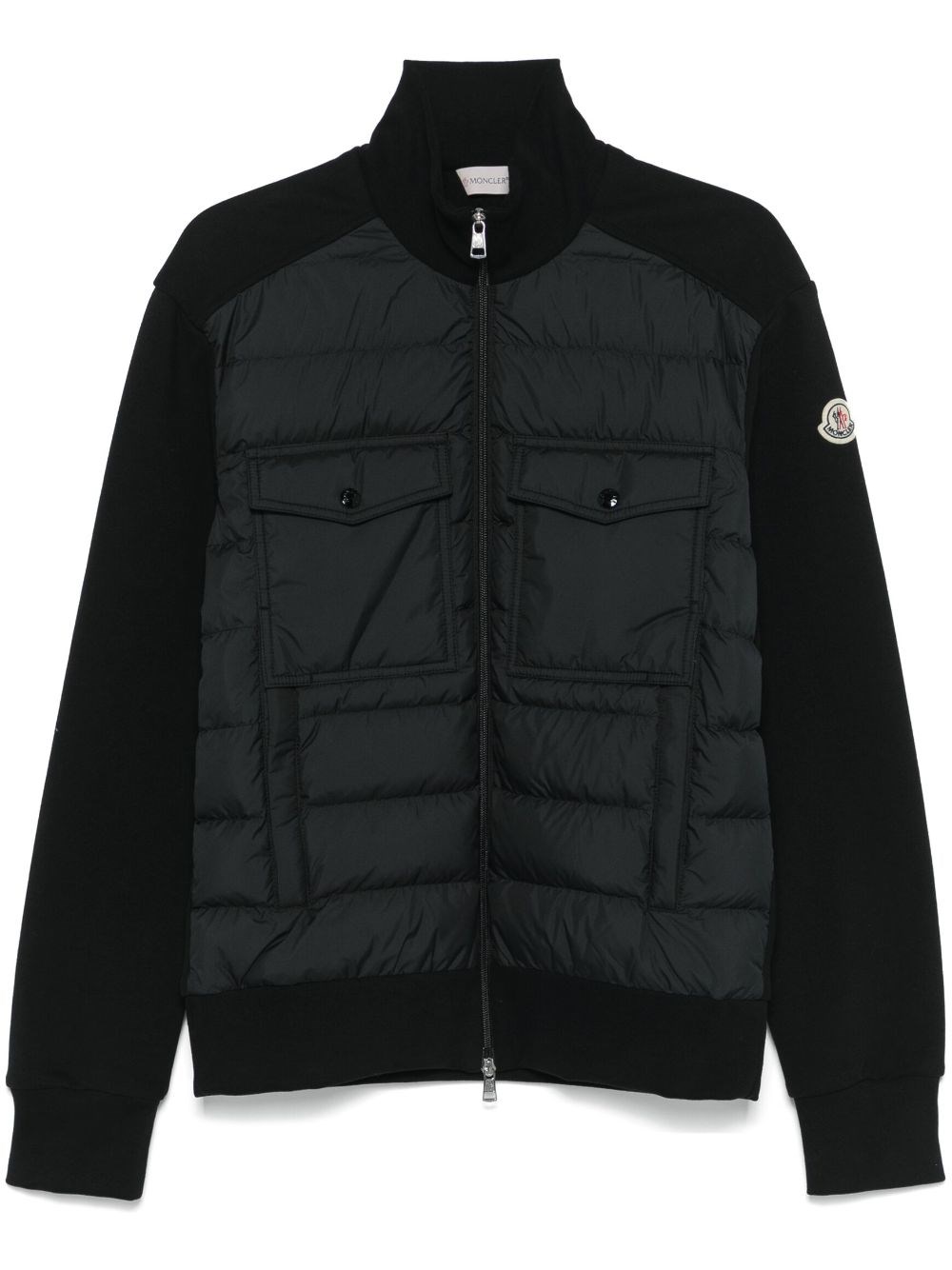 Shop Moncler Giacca Con Inserti In Nero