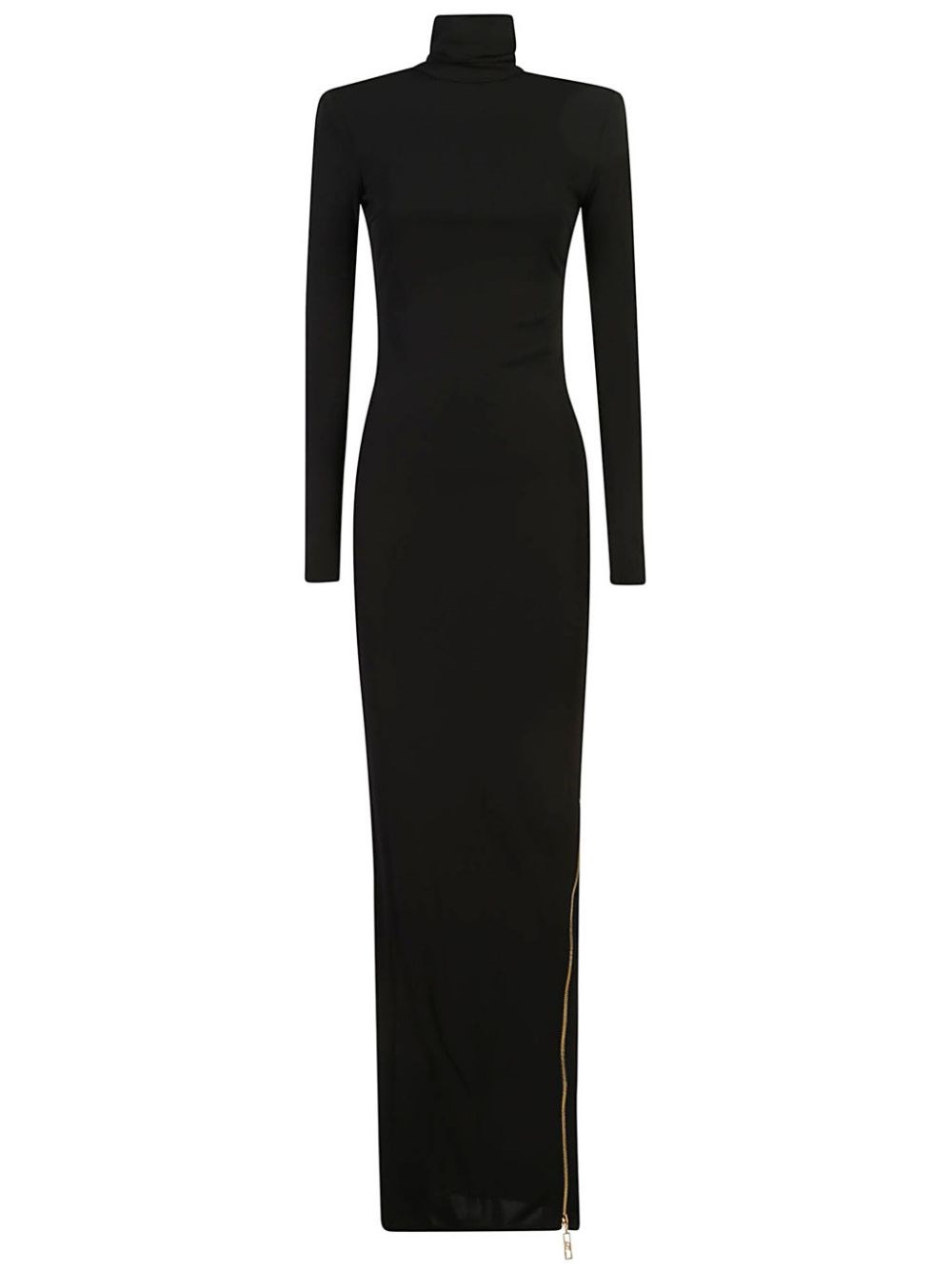 Shop Elisabetta Franchi Abito Red Carpet In Jersey Con Zip Sul Fianco In Nero