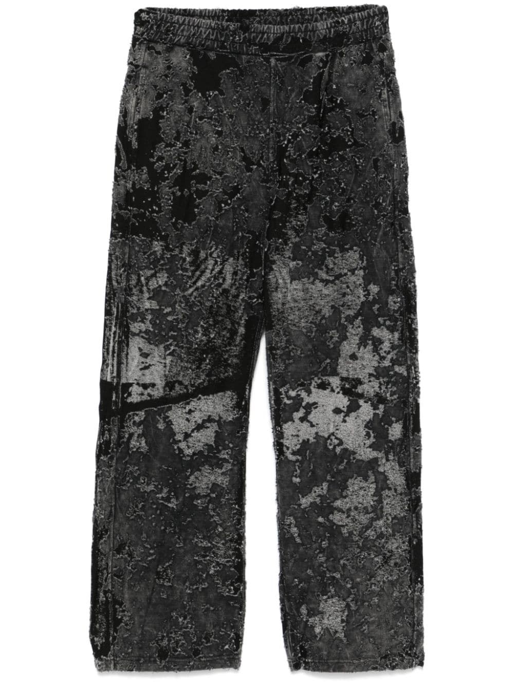 Shop Diesel Pantaloni  Grigio Con Finitura Grezza P-martis-sho In Nero