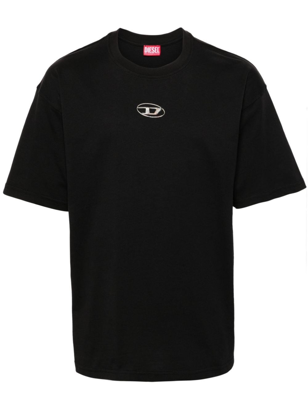 Shop Diesel T-shirt Oval D In Nero