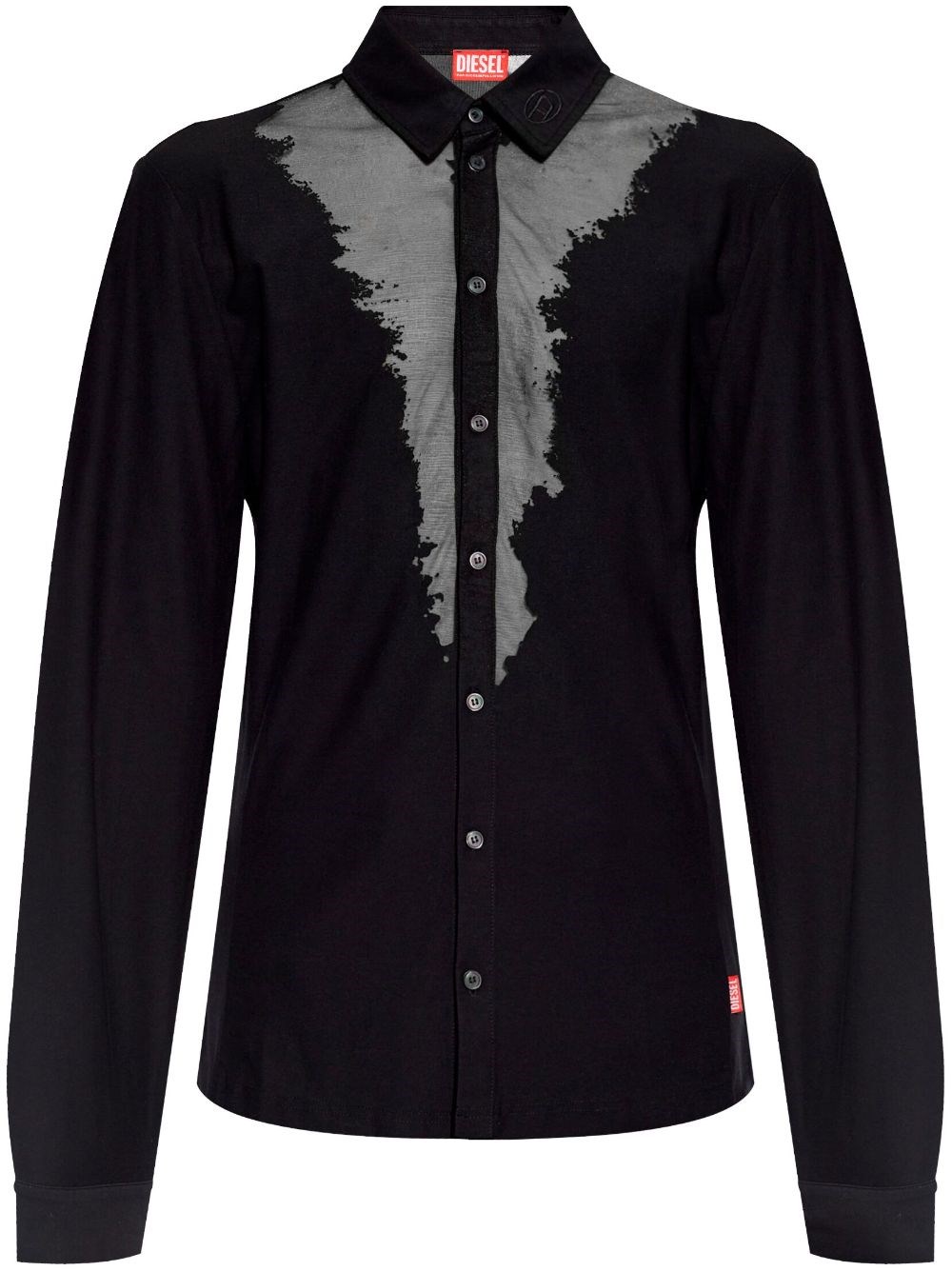 Shop Diesel Camicia S-sun-plain In Nero