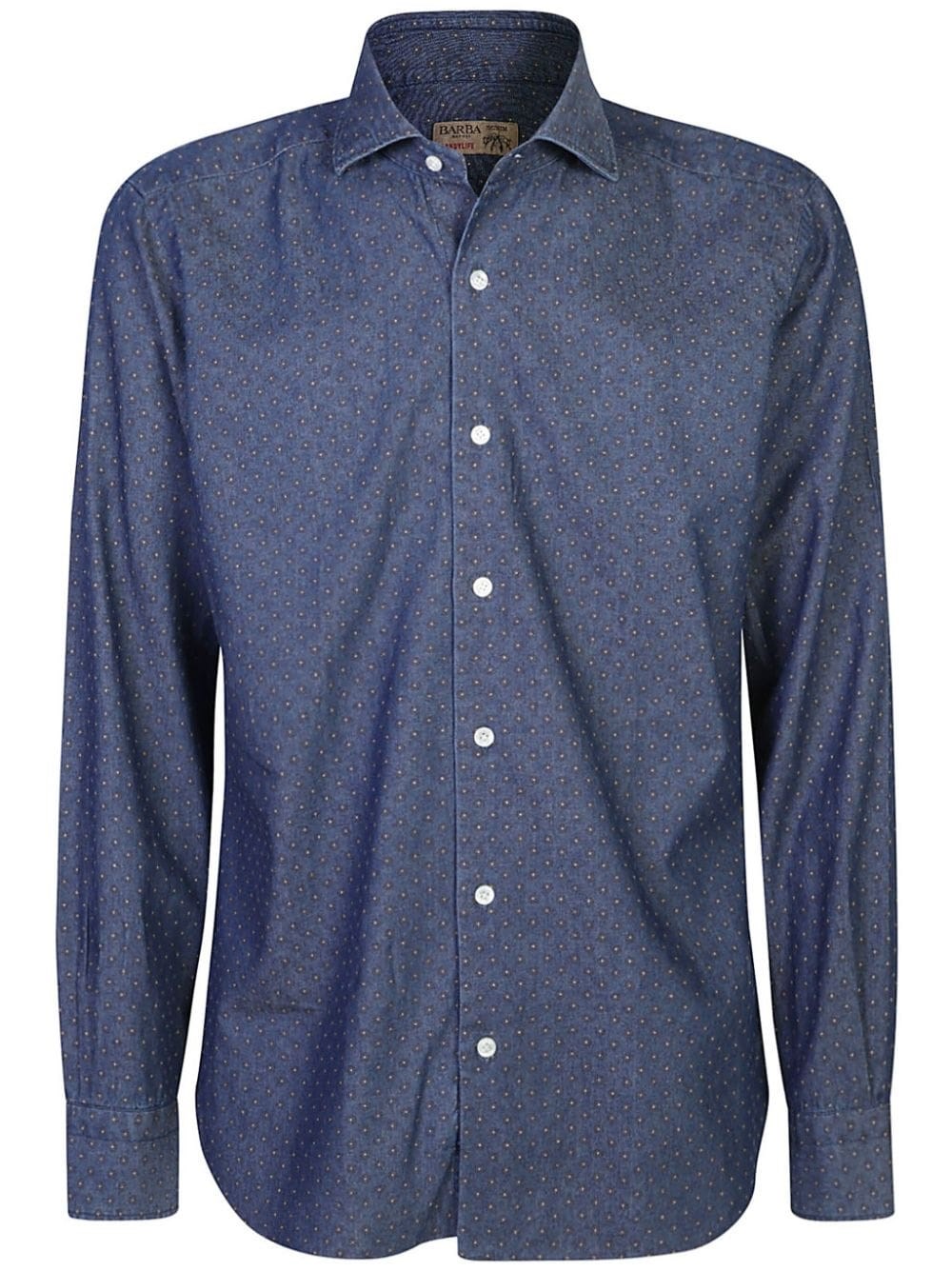 Shop Barba Camicia Con Stampa Astratta In Nero