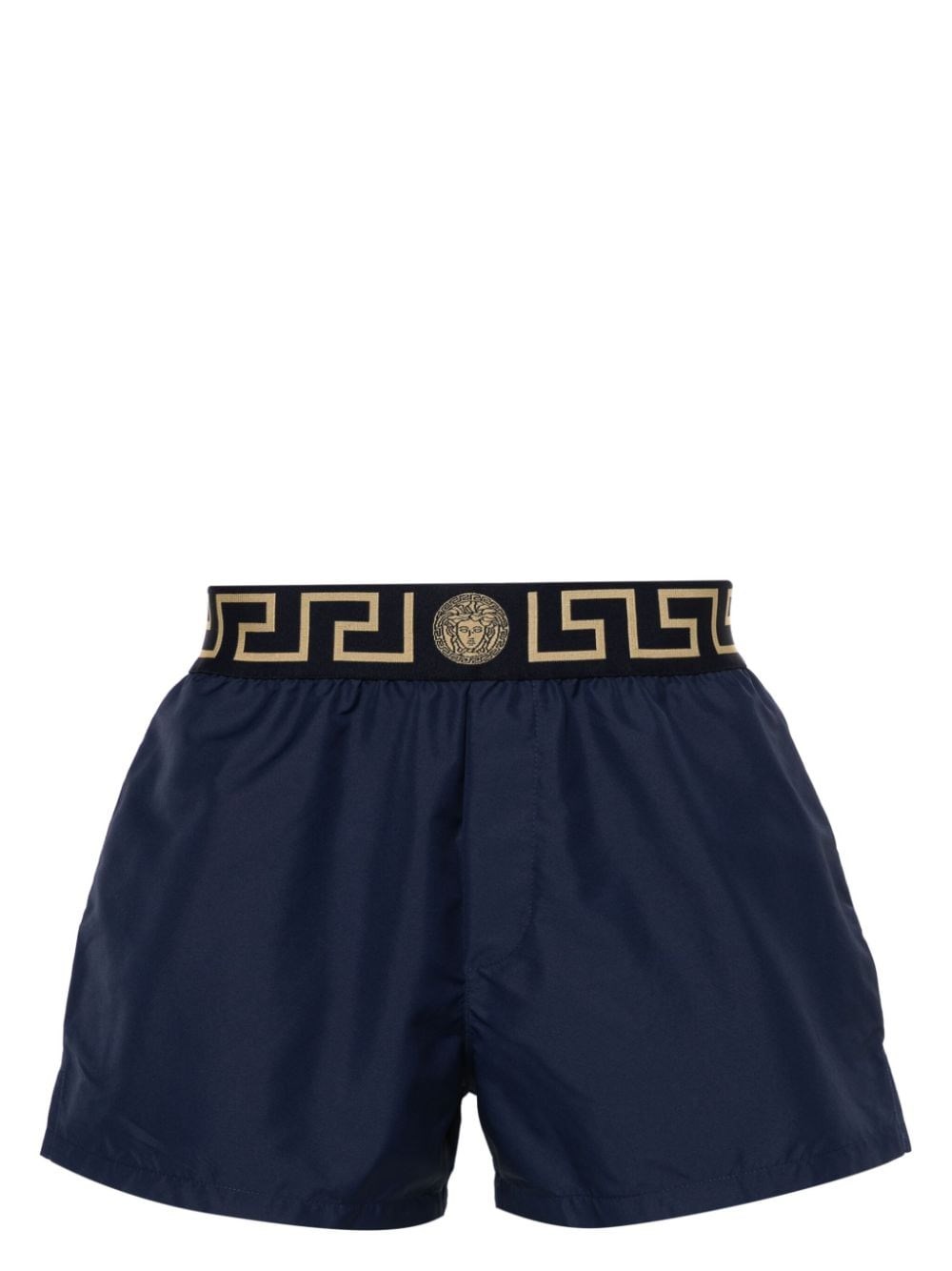 Shop Versace Costume Da Bagno Con Chiave Greca In Blu