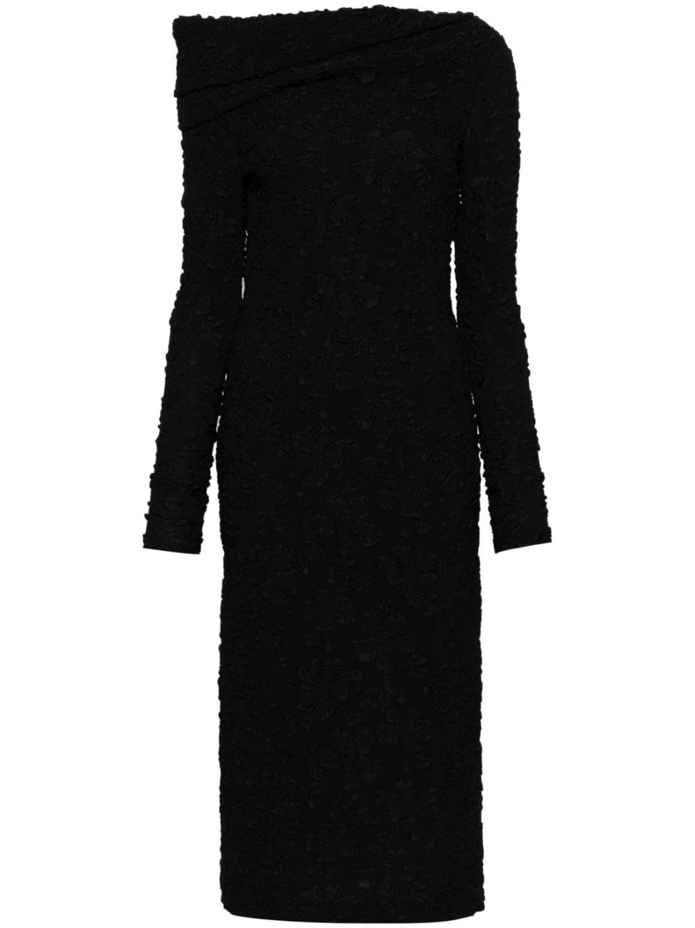 Shop Givenchy Abito Midi Con Spalle Scoperte In Nero