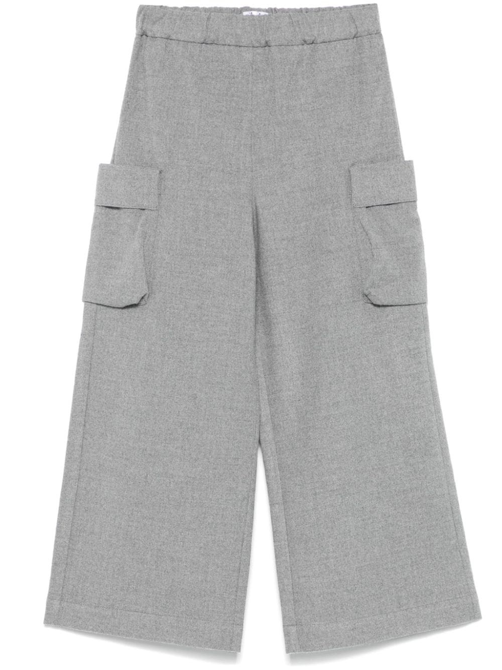 Shop Il Gufo Pantaloni Con Applicazione In Grigio