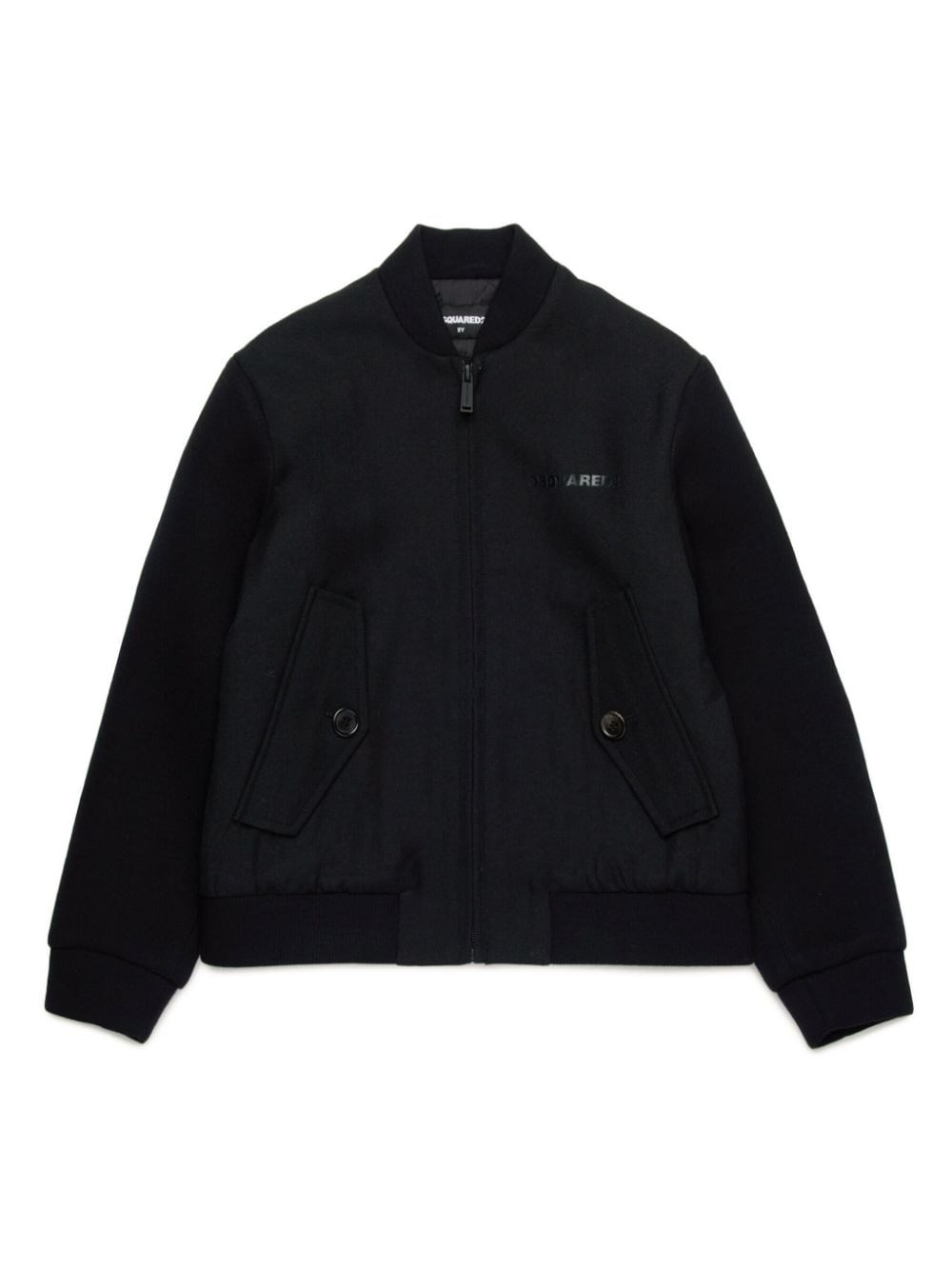 Shop Dsquared2 Kids Bomber Con Zip In Nero