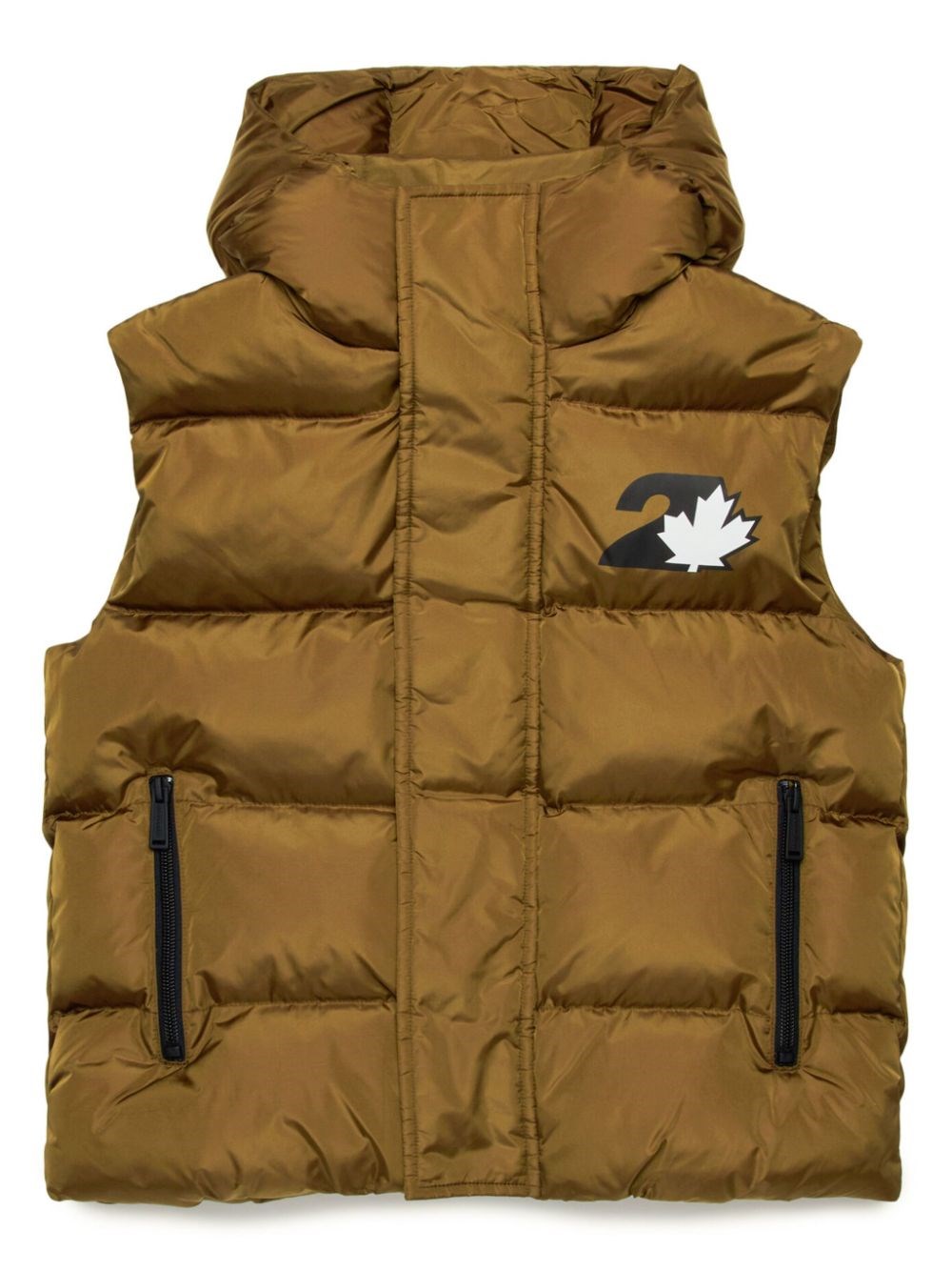 Shop Dsquared2 Kids Gilet Con Stampa In Nero