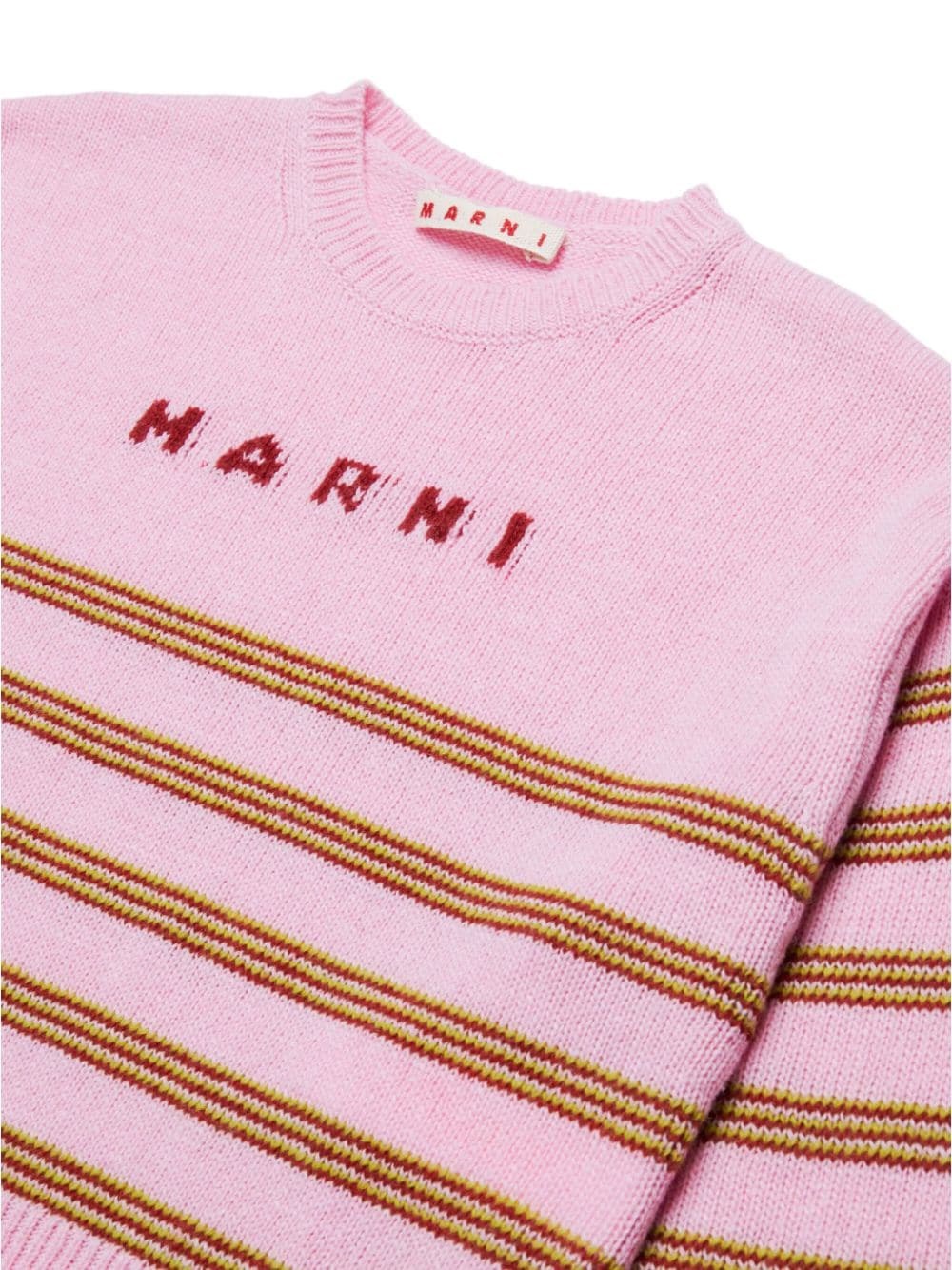 Shop Marni Kids Maglione A Righe In Viola