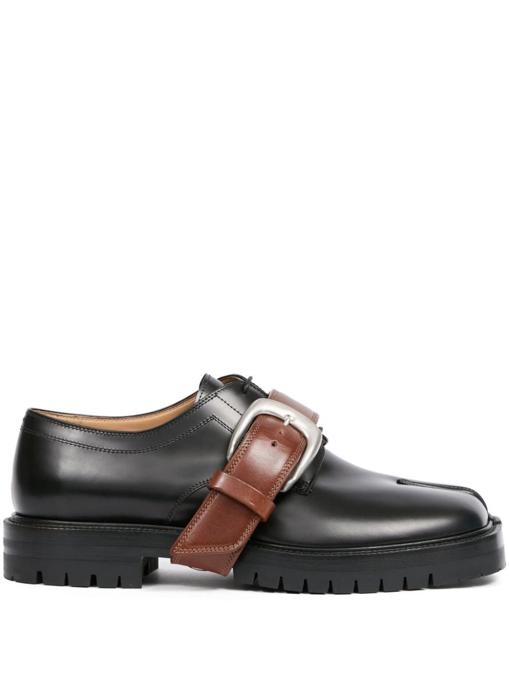 Shop Maison Margiela Stringate Tabi County In Nero