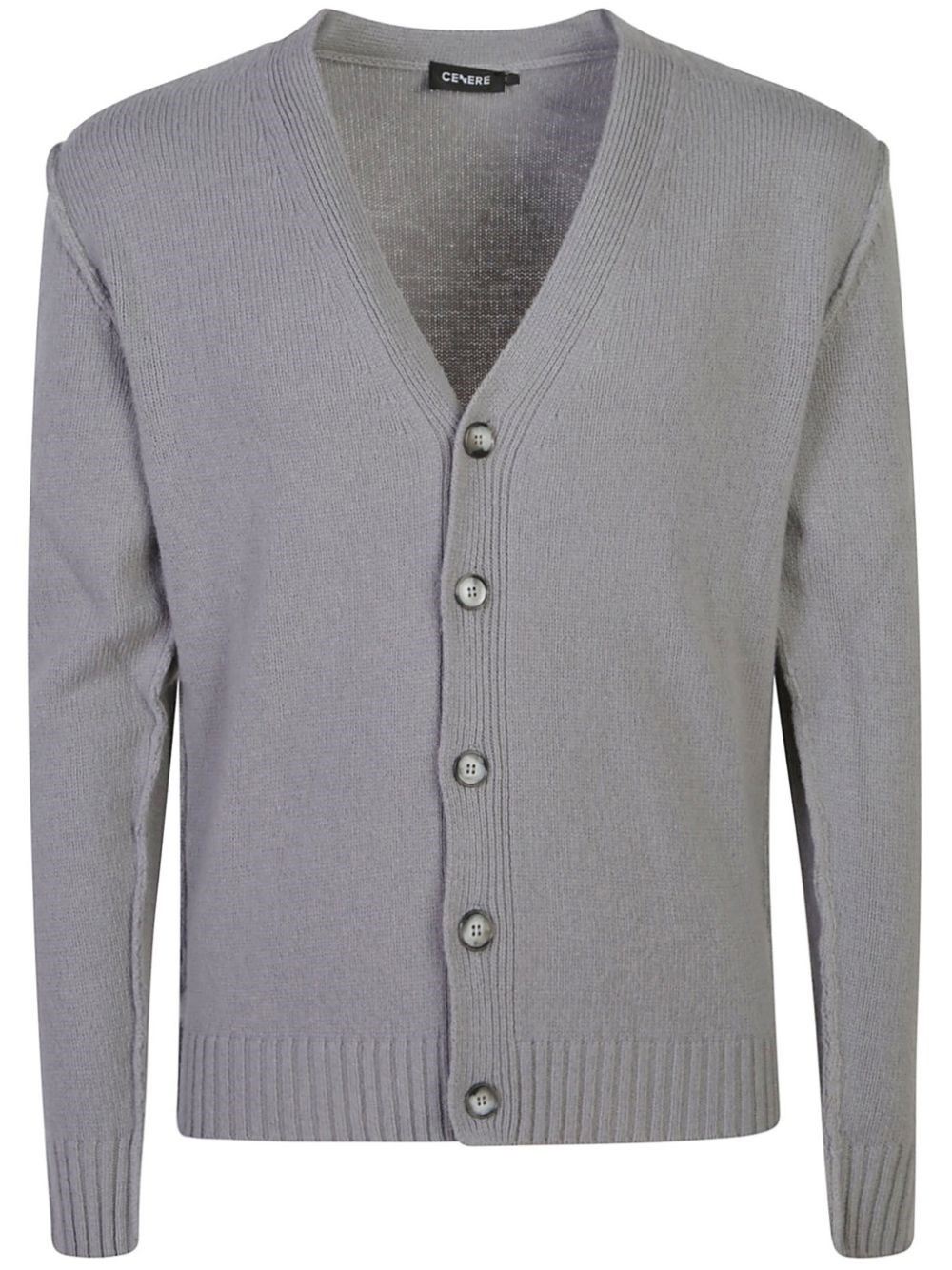 Shop Cenere Maglieria Cardigan Con Bottoni Cenere In Grigio