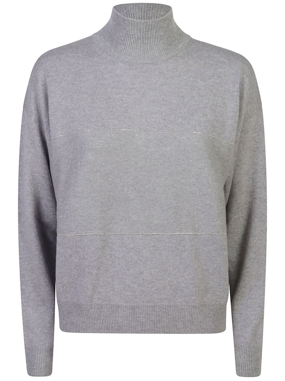 Shop Peserico Maglione A Collo Alto In Grigio