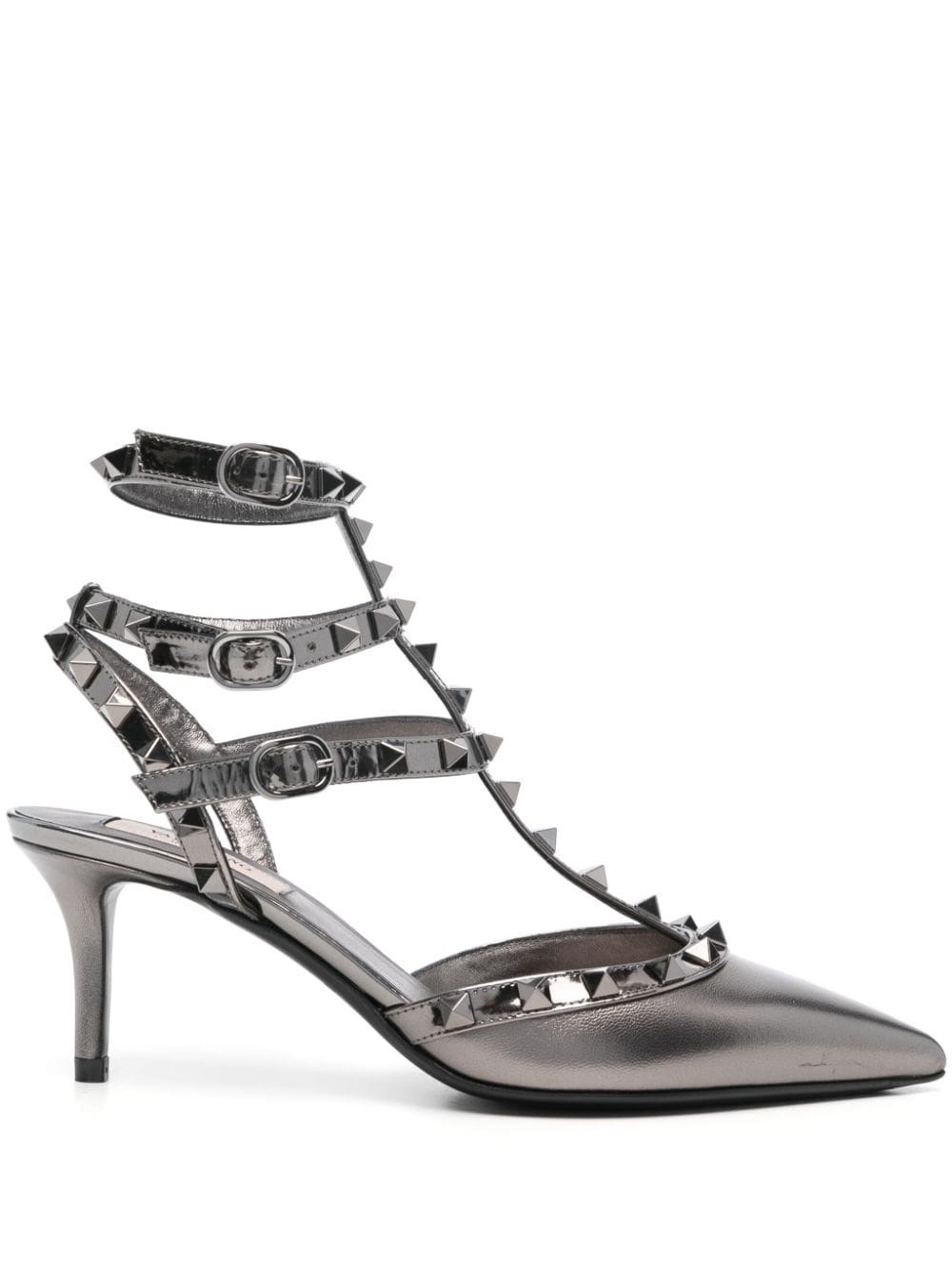 Shop Valentino Garavani Pumps Rockstud 70mm In Grigio