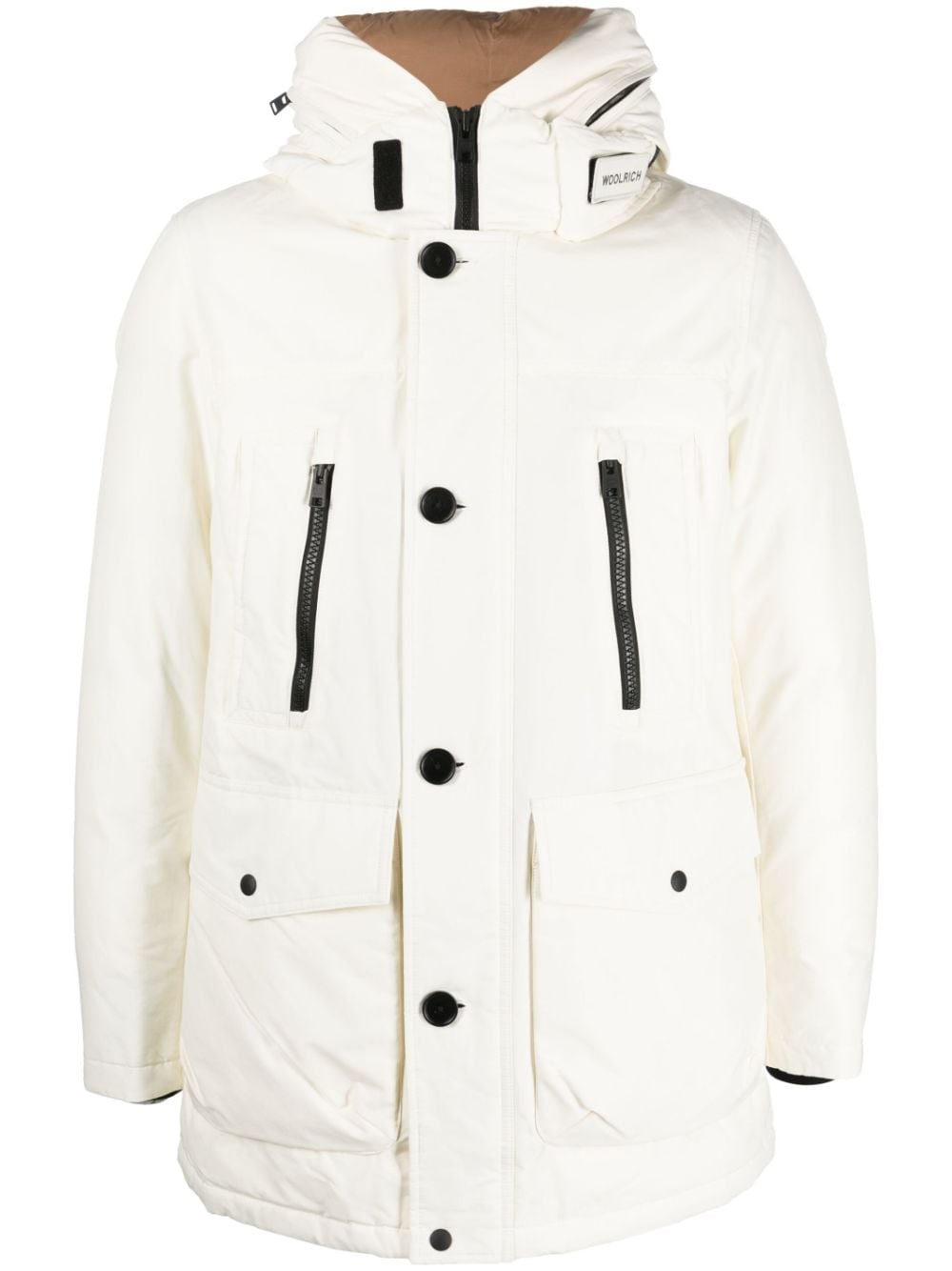 Woolrich Cappotto Con Cappuccio In White