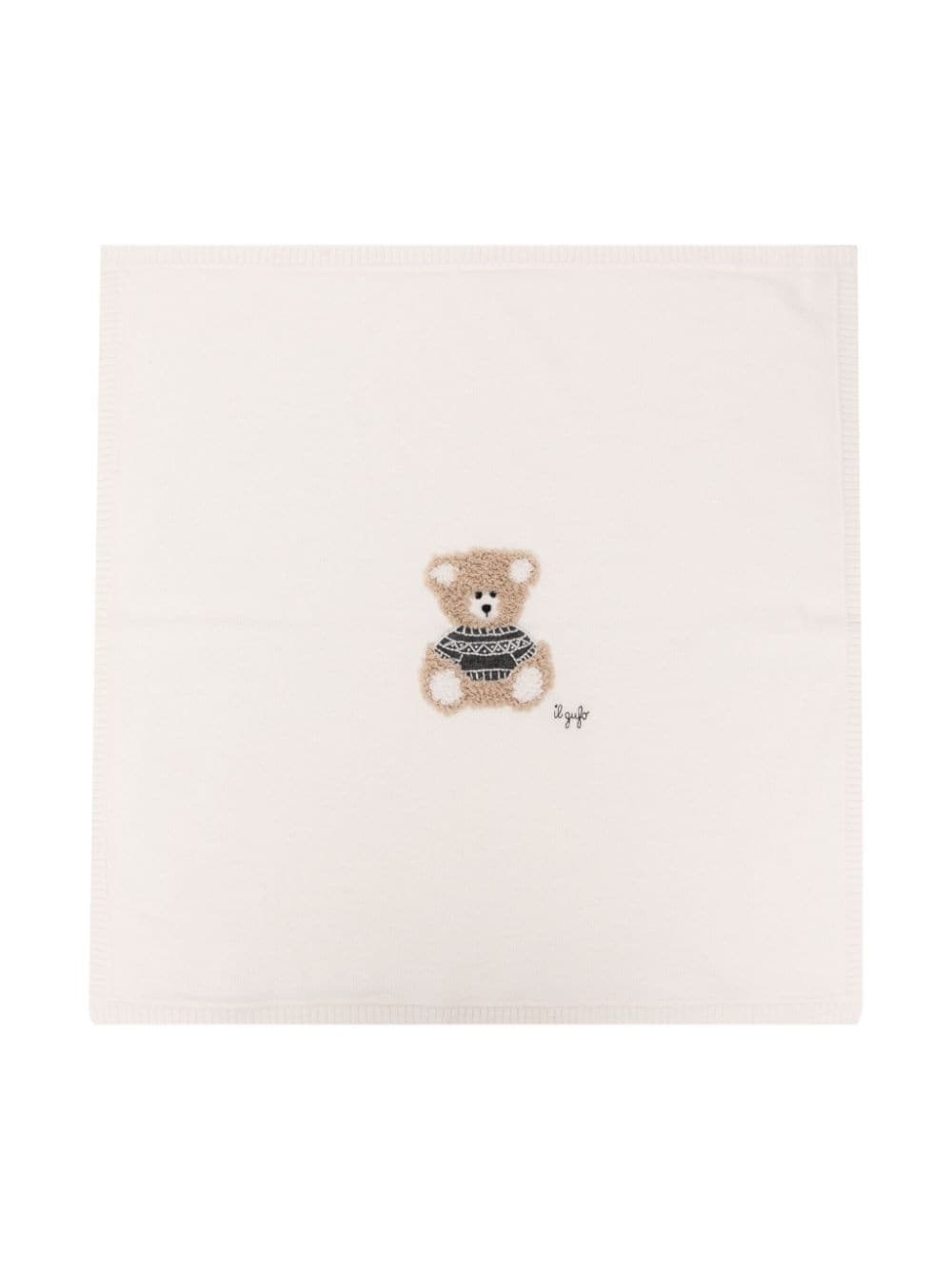 Il Gufo Kids' Coperta Teddy Bear In Bianco