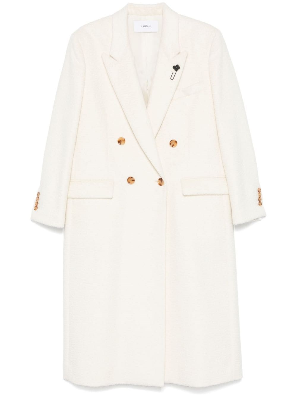 Shop Lardini Cappotto Martin In Bianco