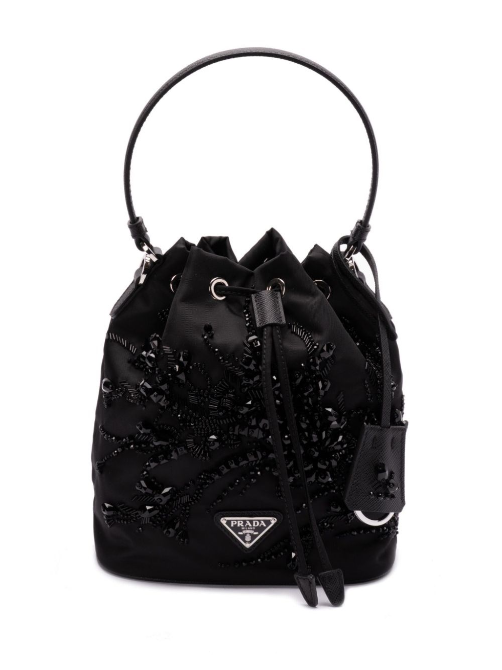 Shop Prada Borsa Tote Con Logo In Nero