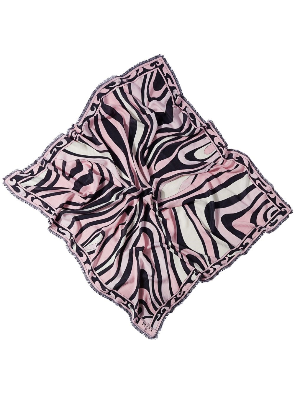 Shop Pucci Sciarpa Con Stampa Marmo In Rosa