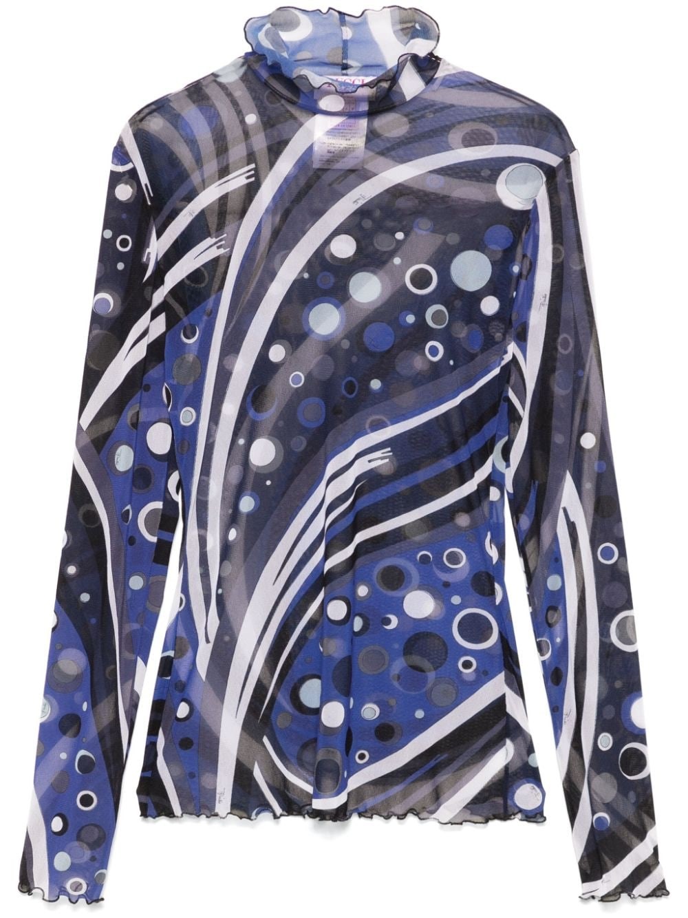 Shop Pucci Top Con Stampa Grafica In Blu